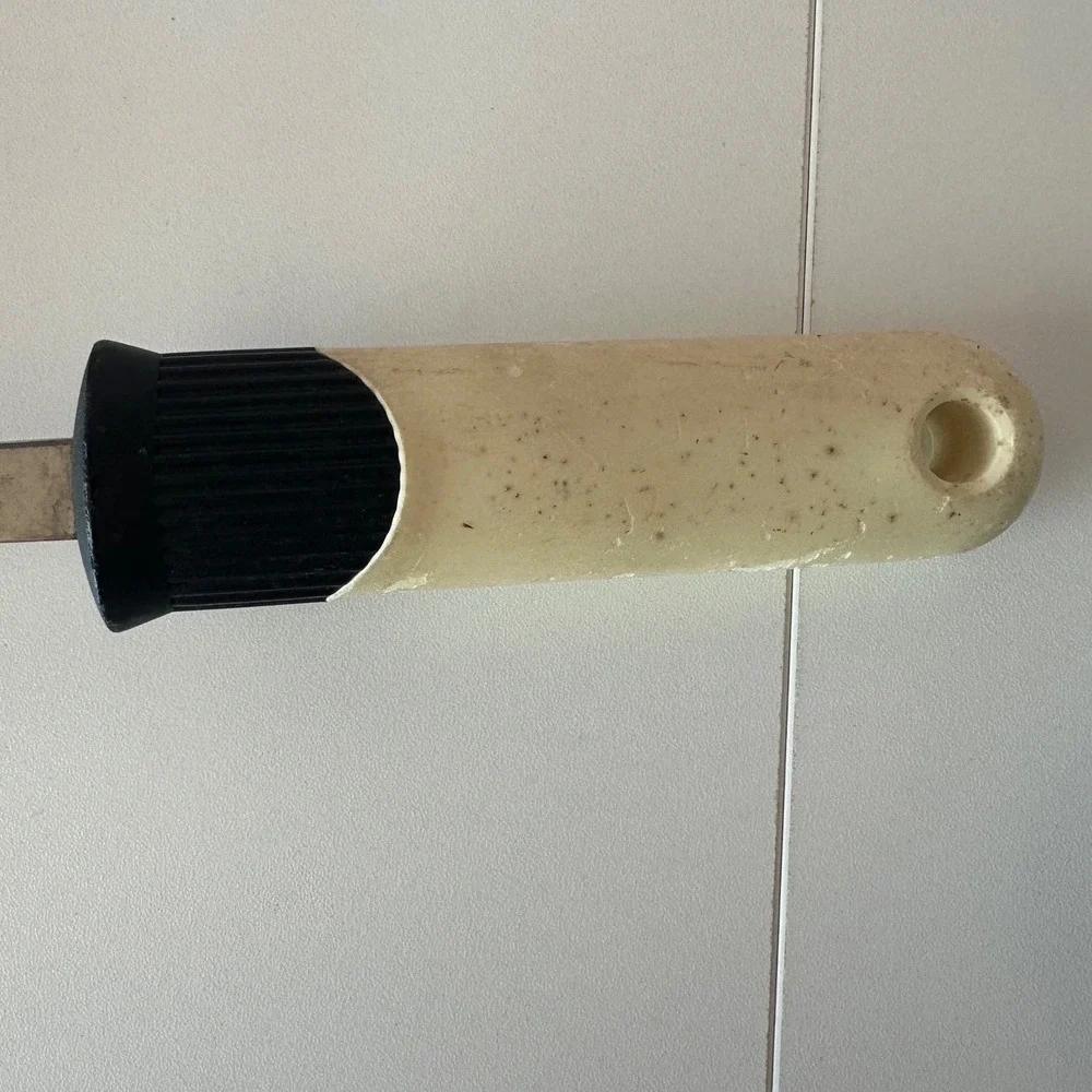 Ekco Vintage Metal Slotted Stainless Steel Kitchen Spatula Plastic Handle